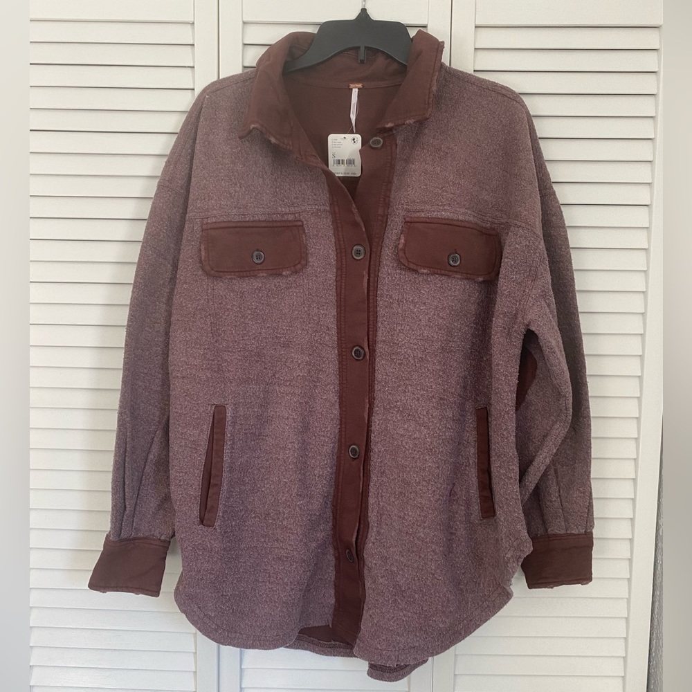 Free People Ruby Shacket Shirt Jacket Date Night Size Small NWT
